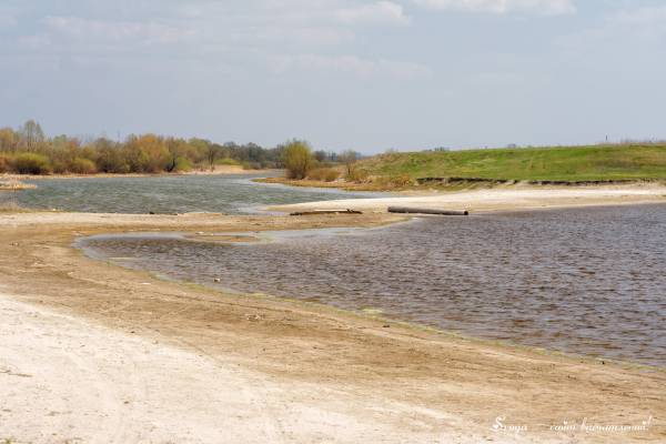 Пляж на реке с Малые Угоны Курская область