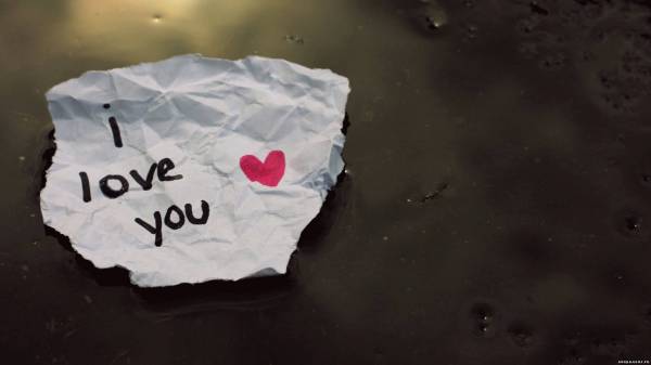Надпись I love you - я тебя люблю. Обои 1920х1080
