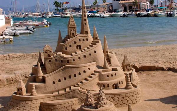 Замок из песка 1280х800