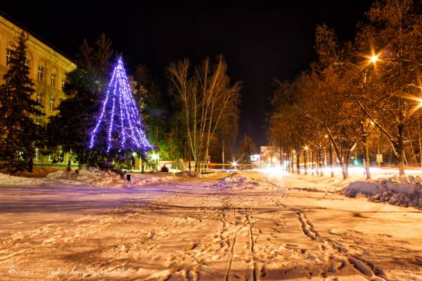 Новогодний Курск ночью